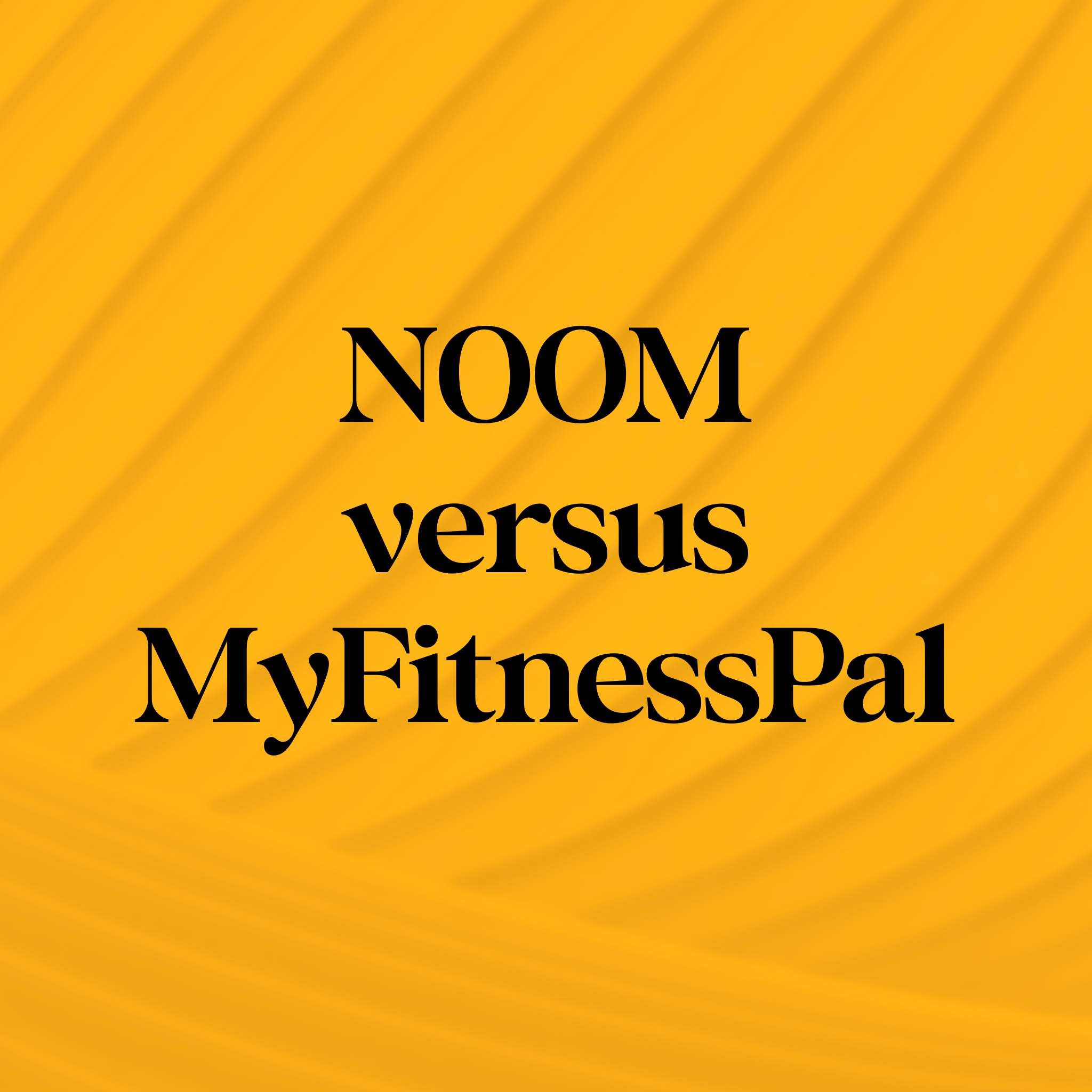 Text of Noom Versus MyFitnessPal, Image of a ladel of soup